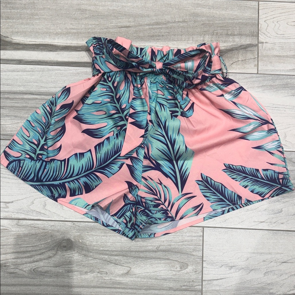 SHEIN Pink and Blue High Waist Shorts(Ships from OR)